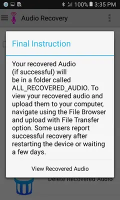 Audio Recovery android App screenshot 4